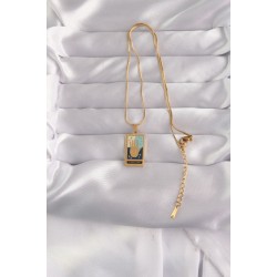 316L Çelik Gold Renk Karışık Mineli El Figür Tarot Kolye - Lisinya
