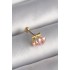 316L Çelik Gold Renk Pembe Zirkon Taşlı Kalp Tragus Piercing - Lisinya