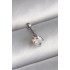 316L Çelik Gümüş Renk Zirkon Taşlı Kalp Tragus Piercing - Lisinya