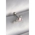316L Çelik Gümüş Renk Zirkon Taş Detay Pembe Kalp İşleme Tragus Piercing - Lisinya