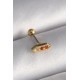 316L Çelik Gold Renk Turuncu Zirkon Taşlı Tragus Piercing - Lisinya 316L Çelik Gold Renk Turuncu Zirkon Taşlı Tragus Piercing - Lisinya