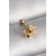 316L Çelik Gold Renk Siyah Zirkon Taş Detay Örümcek Ağ Model Tragus Piercing - Lisinya 316L Çelik Gold Renk Siyah Zirkon Taş Detay Örümcek Ağ Model Tragus Piercing - Lisinya