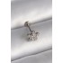 316L Çelik Gümüş Renk Zirkon Taşlı Yıldız Model Tragus Piercing - Lisinya