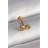 316L Çelik Gold Renk Zirkon Taşlı Sonsuzluk Model Tragus Piercing - Lisinya
