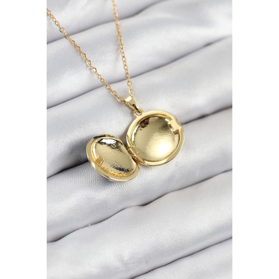 316L Çelik Açılabilr Kapaklı Deniz Model Gold Renk Kadın Kolye - Lisinya 316L Çelik Açılabilr Kapaklı Deniz Model Gold Renk Kadın Kolye - Lisinya
