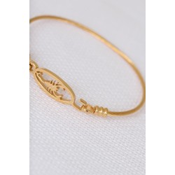 Gold Çelik Akrepli Erkek Kelepçe Bileklik - Lisinya