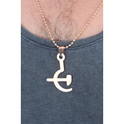 Rose Renk Metal Orak ve Balta Figürlü Erkek Kolye - Lisinya