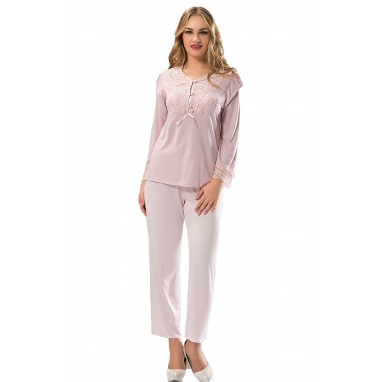 Ekru Penye Pijama Takımı Ekru Penye Pijama Takımı