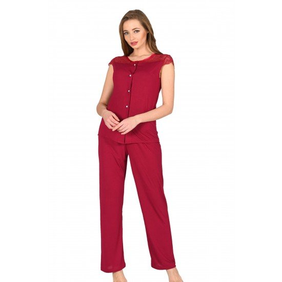 Bordo Penye Pijama Takımı Bordo Penye Pijama Takımı