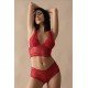 Kırmızı Bralet Dantelli Sütyen Takım 2' Li