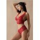 Kırmızı Bralet Dantelli Sütyen Takım 2' Li