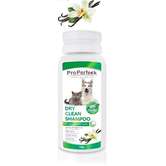 Kedi Köpek Kuru Toz Vanilyalı Kokulu Şampuan 150 gr Kedi Köpek Kuru Toz Vanilyalı Kokulu Şampuan 150 gr