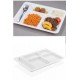 10 Adet  5 Bölmeli Kırılmaz Tabldot Tabak Self Servis Yemekhane Okul Lokanta Tabildot (40 cm x28 cm)