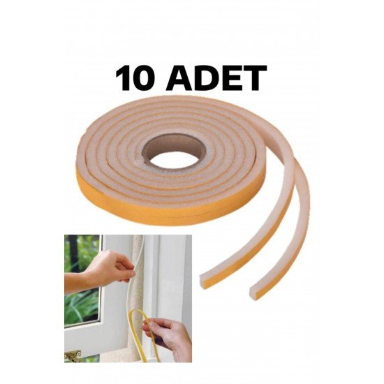 10 Adet Pencere Isı Yalıtım Süngeri Yapışkanlı Pencere Rüzgar Bandı (10 Adet x 5Metre) 10 Adet Pencere Isı Yalıtım Süngeri Yapışkanlı Pencere Rüzgar Bandı (10 Adet x 5Metre)