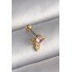 316L Çelik Gold Renk Pembe Zirkon Taşlı Sallantı Yıldız Detay Tragus Piercing - Lisinya 316L Çelik Gold Renk Pembe Zirkon Taşlı Sallantı Yıldız Detay Tragus Piercing - Lisinya
