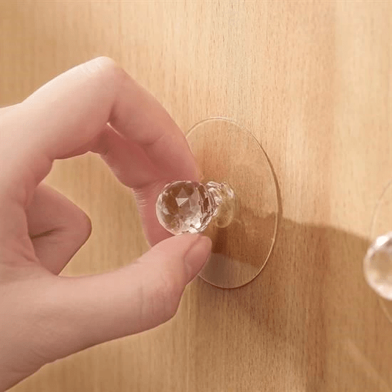 2 Adet Kristal Kendiliğinden Güçlü Yapışkanlı Kulp Askısı Tutma Kolu ( Lisinya ) 2 Adet Kristal Kendiliğinden Güçlü Yapışkanlı Kulp Askısı Tutma Kolu ( Lisinya )
