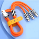 3 İn 1 Type-c + Micro Usb + Lightning Hızlı Şarj Kablosu Silikon Kablo 1 Metre Opp Ambalaj ( Lisinya )