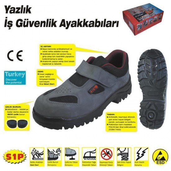 414 YAZLIK S1 40 No Çelik Blu Ayakkabı 414 YAZLIK S1 40 No Çelik Blu Ayakkabı