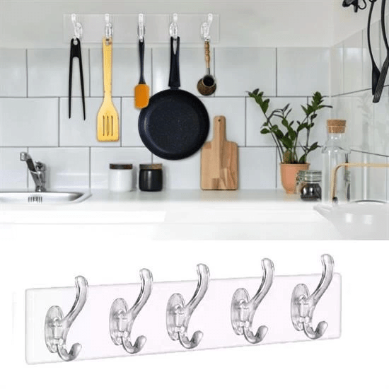 5'li Güçlü Yapışkanlı Şeffaf Duvar Askısı Banyo Mutfak Düzenleyici Pratik Askılık ( Lisinya ) 5'li Güçlü Yapışkanlı Şeffaf Duvar Askısı Banyo Mutfak Düzenleyici Pratik Askılık ( Lisinya )