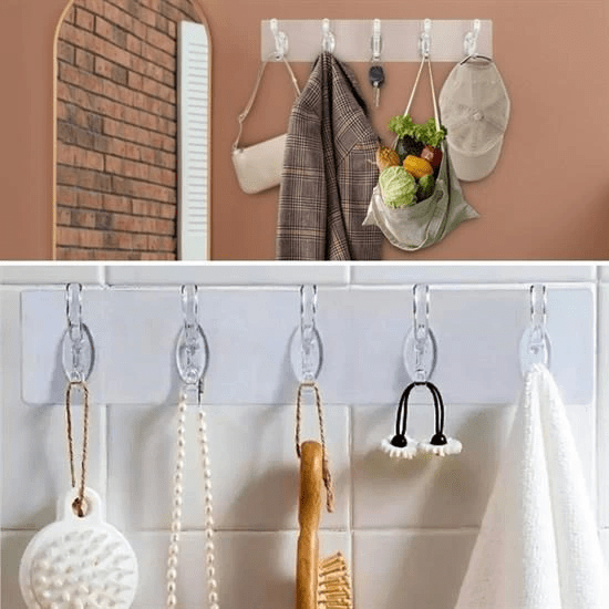 5'li Güçlü Yapışkanlı Şeffaf Duvar Askısı Banyo Mutfak Düzenleyici Pratik Askılık ( Lisinya ) 5'li Güçlü Yapışkanlı Şeffaf Duvar Askısı Banyo Mutfak Düzenleyici Pratik Askılık ( Lisinya )