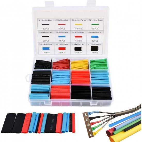 560 Parça Makaron Seti Özel Kapaklı Kutulu Kablo Birleştirme Koruyucu Sıcaklıkla Daralan Makaron Set 560 Parça Makaron Seti Özel Kapaklı Kutulu Kablo Birleştirme Koruyucu Sıcaklıkla Daralan Makaron Set