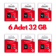 6 Adet Ultrahız 32gb Micro Sd Hafıza Kartı: Yüksek Performans Ve Geniş Depolama Kapasitesi ( Lisinya ) 6 Adet Ultrahız 32gb Micro Sd Hafıza Kartı: Yüksek Performans Ve Geniş Depolama Kapasitesi ( Lisinya )