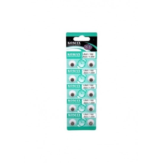 AG3 Saat Pili - Düğme Pil 10lu Paket LR41/192 1.55V AG3 Saat Pili - Düğme Pil 10lu Paket LR41/192 1.55V