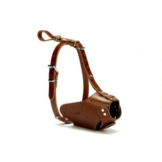 Eğitim Serisi Deri El Yapımı Uzun Blu Köpek Ağızlığı 2x55 cm Kahverengi Eğitim Serisi Deri El Yapımı Uzun Blu Köpek Ağızlığı 2x55 cm Kahverengi