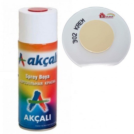 Akçalı Sprey Boya 400 ml 302 Krem Akçalı Sprey Boya 400 ml 302 Krem