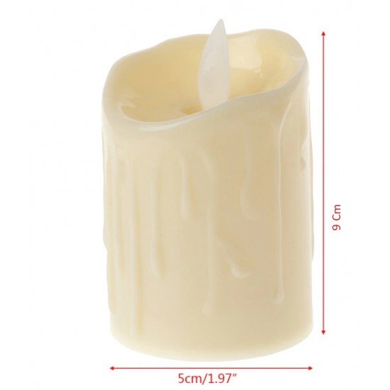 Alevli Led Mum Hareketli Alev Görünümlü Dekoratif Mum - 9Cm Alevli Led Mum Hareketli Alev Görünümlü Dekoratif Mum - 9Cm