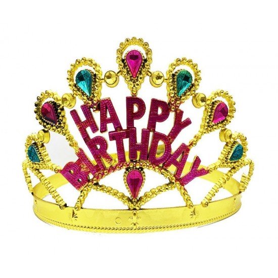 Altın Renk Happy Birthday Yazılı Doğum Günü Tacı 60 cm Altın Renk Happy Birthday Yazılı Doğum Günü Tacı 60 cm