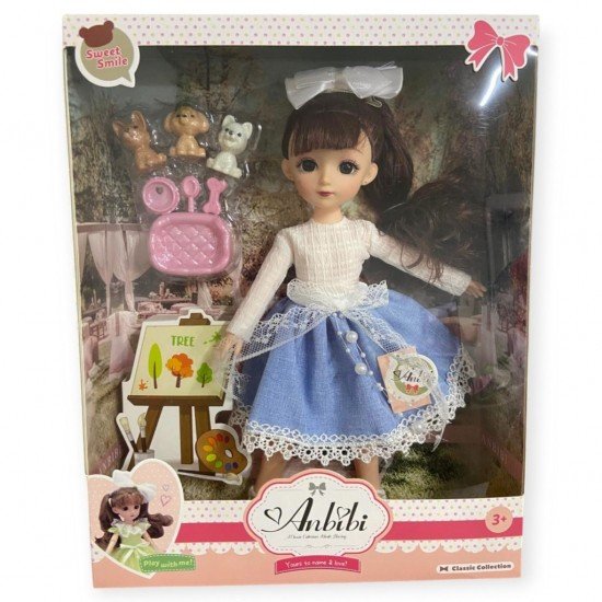 Anbibi Premium Bebek Hareketli Aksesuarlı - WX197-1-MAVİ (Lisinya) Anbibi Premium Bebek Hareketli Aksesuarlı - WX197-1-MAVİ (Lisinya)