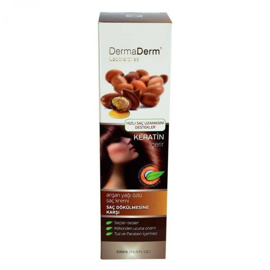 Argan Yağı Özlü Saç Kremi Keratinli (Tuz ve Paraben İçermez) 500 ML Argan Yağı Özlü Saç Kremi Keratinli (Tuz ve Paraben İçermez) 500 ML