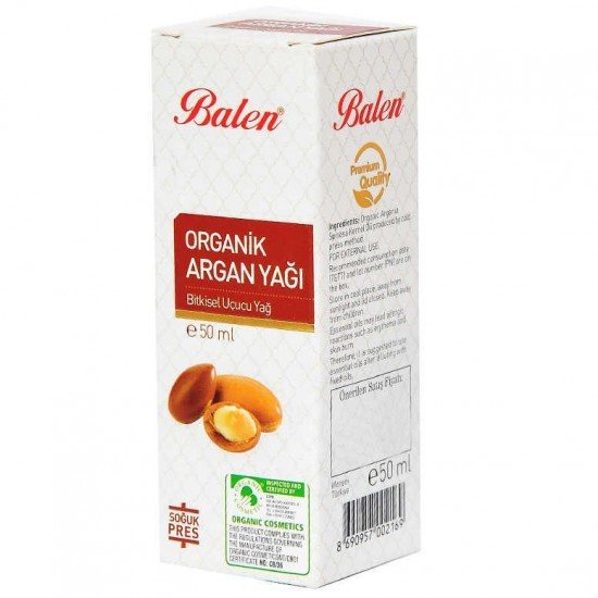 Argan Yağı Organik Soğuk Pres 50 ML Cam Şişe Argan Yağı Organik Soğuk Pres 50 ML Cam Şişe