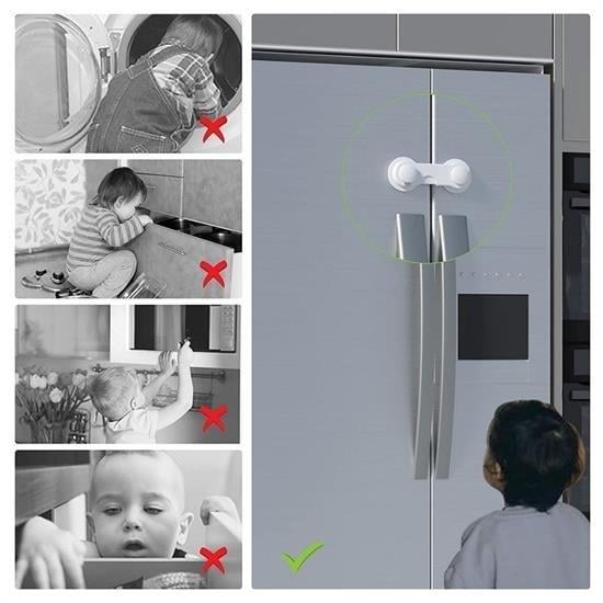 Bebek Çocuk Güvenliği Çekmece ve Dolap İçin Kendiliğinde Yapışkanlı Vidasız Kapak Kilidi Bebek Çocuk Güvenliği Çekmece ve Dolap İçin Kendiliğinde Yapışkanlı Vidasız Kapak Kilidi