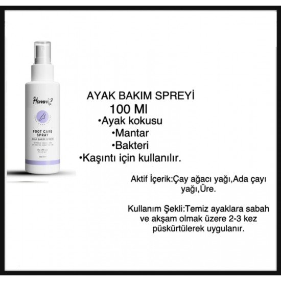 Bitkisel Ayak Koku Bakım Spreyi Bitkisel Ayak Koku Bakım Spreyi