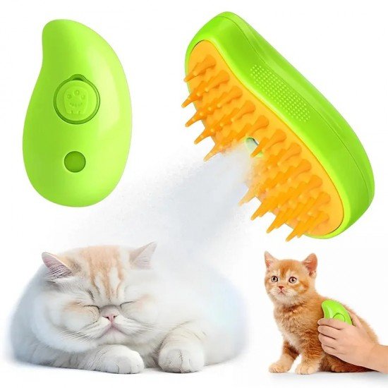 Buharlı Yumuşak Silikon Uçlu Kedi - Köpek Tüy Tarama Tarağı Yıkama Tımar Fırçası Buharlı Yumuşak Silikon Uçlu Kedi - Köpek Tüy Tarama Tarağı Yıkama Tımar Fırçası
