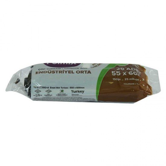 Çöp Torbası Orta Boy 55x60Cm 150Gr 25Mikron 30Lt Siyah Rulo 20 Adet Çöp Torbası Orta Boy 55x60Cm 150Gr 25Mikron 30Lt Siyah Rulo 20 Adet