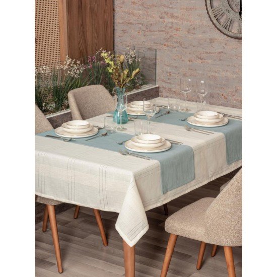 Antique Jasmine Krem Keten Masa Örtüsü Antique Jasmine Krem Keten Masa Örtüsü