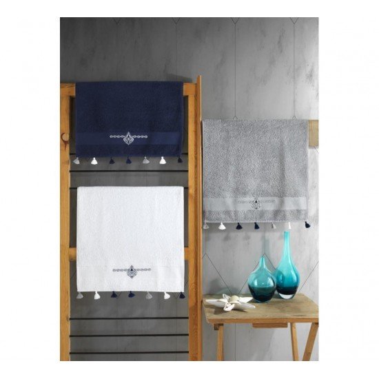 Fit V2 50x90 3'lü Havlu Seti Lacivert/Beyaz/Gri Fit V2 50x90 3'lü Havlu Seti Lacivert/Beyaz/Gri