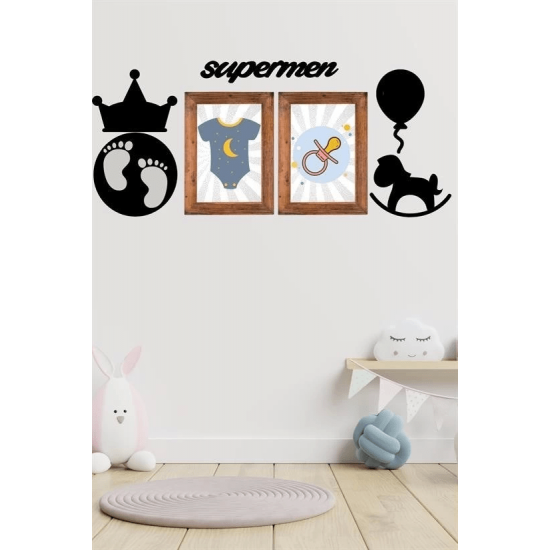 Deco103 Supermen Dekoratif Duvar Süsü Tablo Aksesuar Ahşap Tasarım Hediye Pano Sticker Seti ( Lisinya ) Deco103 Supermen Dekoratif Duvar Süsü Tablo Aksesuar Ahşap Tasarım Hediye Pano Sticker Seti ( Lisinya )