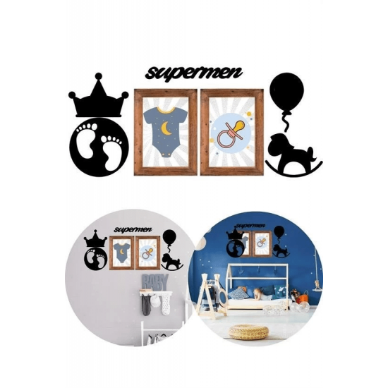 Deco103 Supermen Dekoratif Duvar Süsü Tablo Aksesuar Ahşap Tasarım Hediye Pano Sticker Seti ( Lisinya ) Deco103 Supermen Dekoratif Duvar Süsü Tablo Aksesuar Ahşap Tasarım Hediye Pano Sticker Seti ( Lisinya )