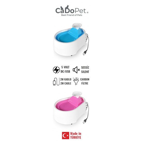 Kedi Köpek Su Pınarı Şelale 2 Litre - 5 volt ( usb'li ) Pembe Kedi Köpek Su Pınarı Şelale 2 Litre - 5 volt ( usb'li ) Pembe