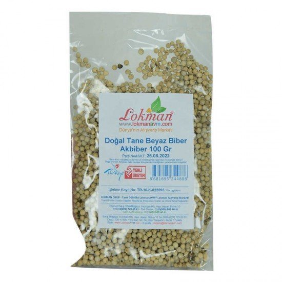 Doğal Tane Akbiber Beyaz Biber Beyaz Karabiber 100 Gr Paket Doğal Tane Akbiber Beyaz Biber Beyaz Karabiber 100 Gr Paket
