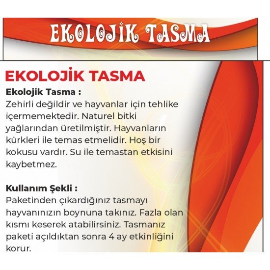Ekolojik Tasma - Pire Tasması - 40 Cm Ekolojik Tasma - Pire Tasması - 40 Cm