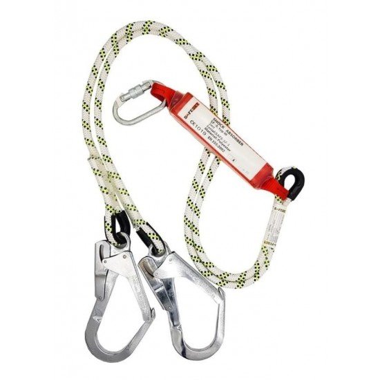 Çift Bacaklı Şok Emicili Lanyard Büyük Kancalı Çift Bacaklı Şok Emicili Lanyard Büyük Kancalı