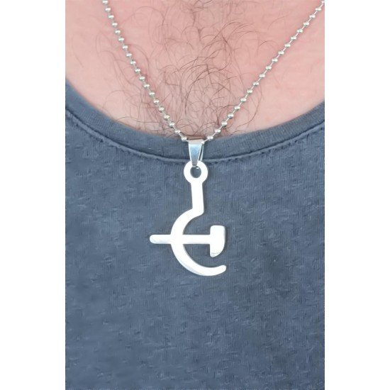Silver Renk Metal Orak ve Balta Figürlü Erkek Kolye - Lisinya Silver Renk Metal Orak ve Balta Figürlü Erkek Kolye - Lisinya