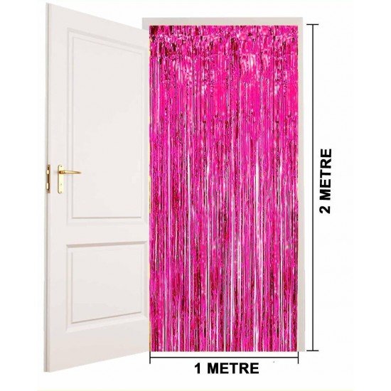 Fuşya Renk Ekstra Metalize Parlak Saçaklı Arka Fon Perde İthal A Kalite 1x2 Metre Fuşya Renk Ekstra Metalize Parlak Saçaklı Arka Fon Perde İthal A Kalite 1x2 Metre