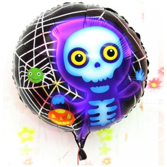 Halloween İskelet Hayalet Folyo Bn 18 inç Halloween İskelet Hayalet Folyo Bn 18 inç