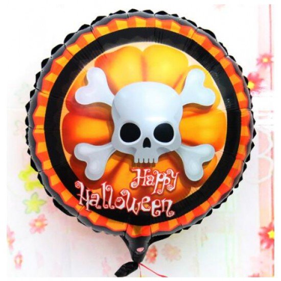 Halloween İskelet Kuru Kafa Folyo Bn 18 inç Halloween İskelet Kuru Kafa Folyo Bn 18 inç